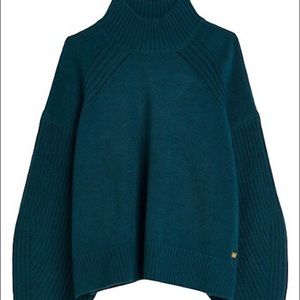 River island - Ribbed Balloon-Sleeve Highneck Pullover